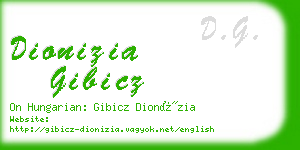 dionizia gibicz business card